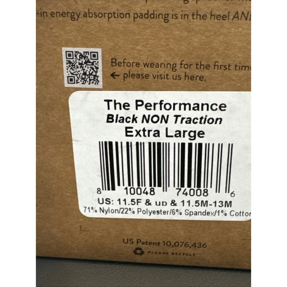 APOLLA XL The PERFORMANCE Crew Sock Non-Traction Compression Stability Black NEW